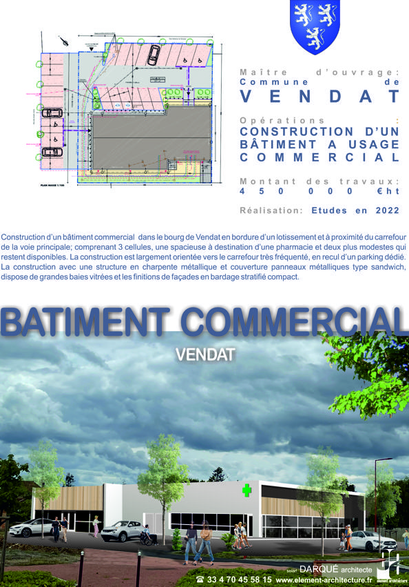 BATIMENT COMMERCIAL VENDAT